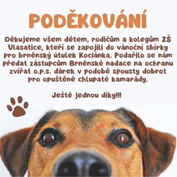 PODĚKOVÁNÍ KOCIÁNKA